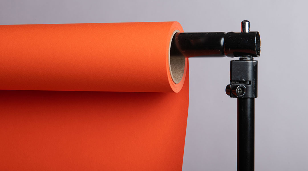 orange seamless paper