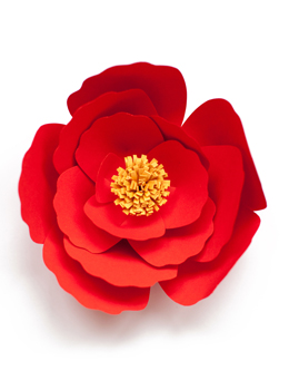 Paper craft red flower seamless paper craft flower